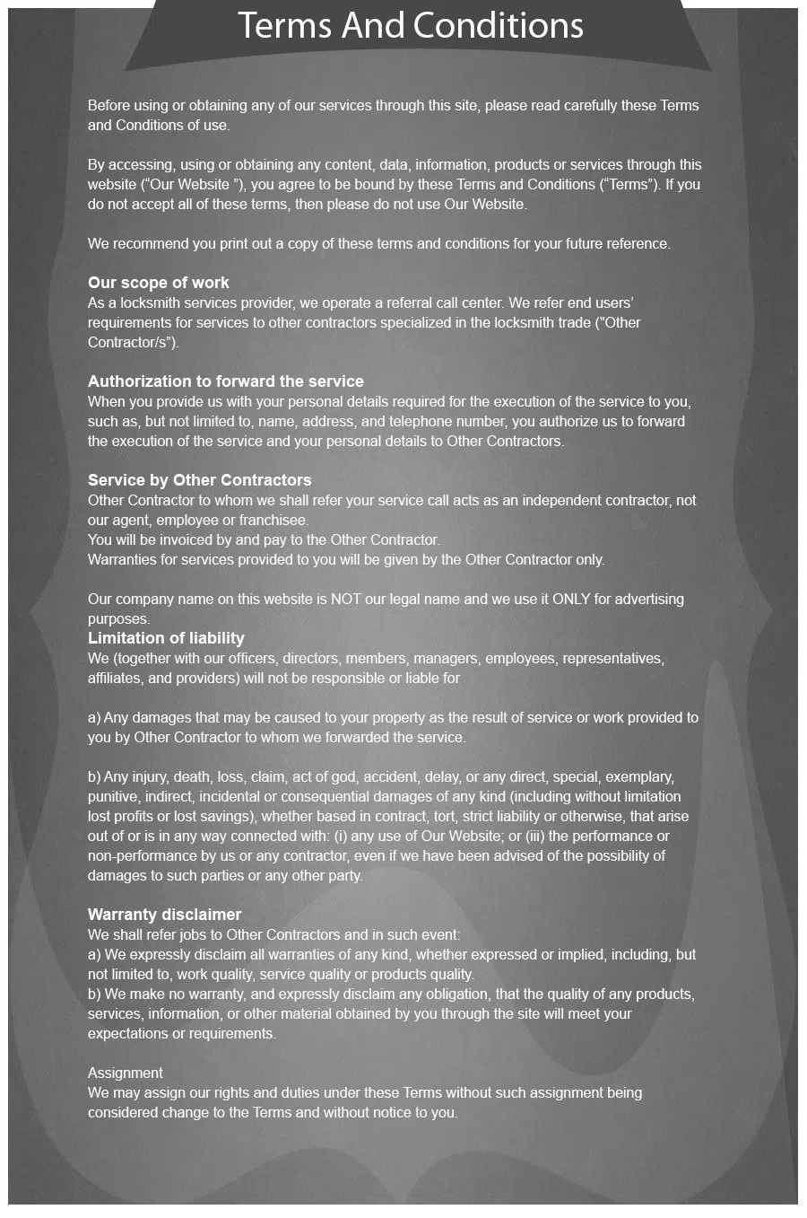 Santa Ana Lock And Safe, Santa Ana, CA 714-548-3061 - terms-and-condition-n-16